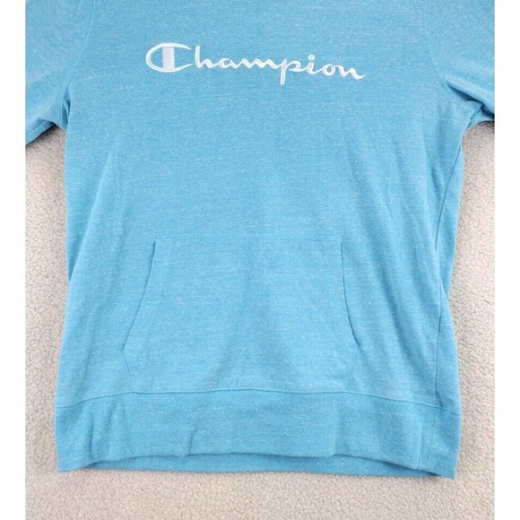 Champion Light Blue Pullover Hoodie Sweatshirt Women's Medium Athletic‎ Apparel - Picture 3 of 16